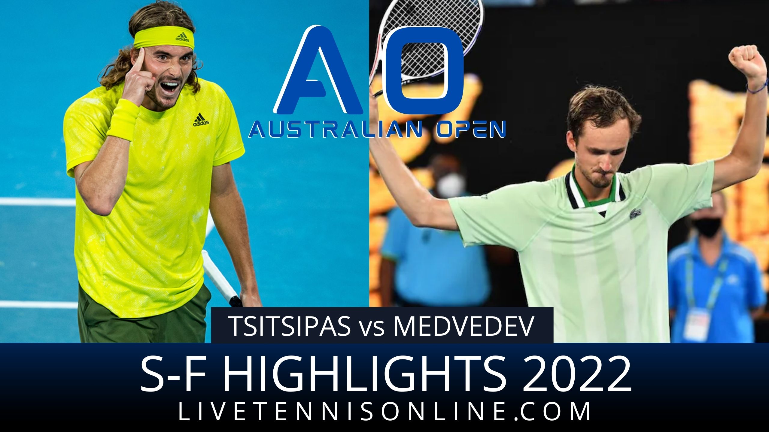 Tsitsipas Vs Medvedev SF Highlights 2022 Australian Open