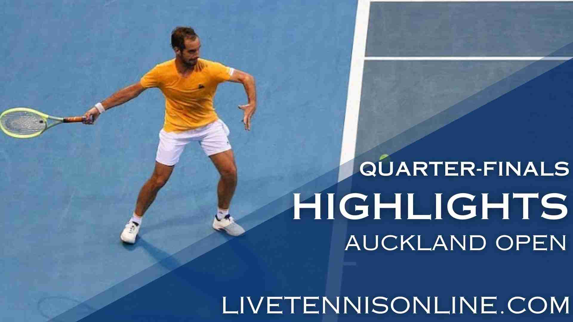 Auckland Open Tennis 2024 Quarterfinals Highlights