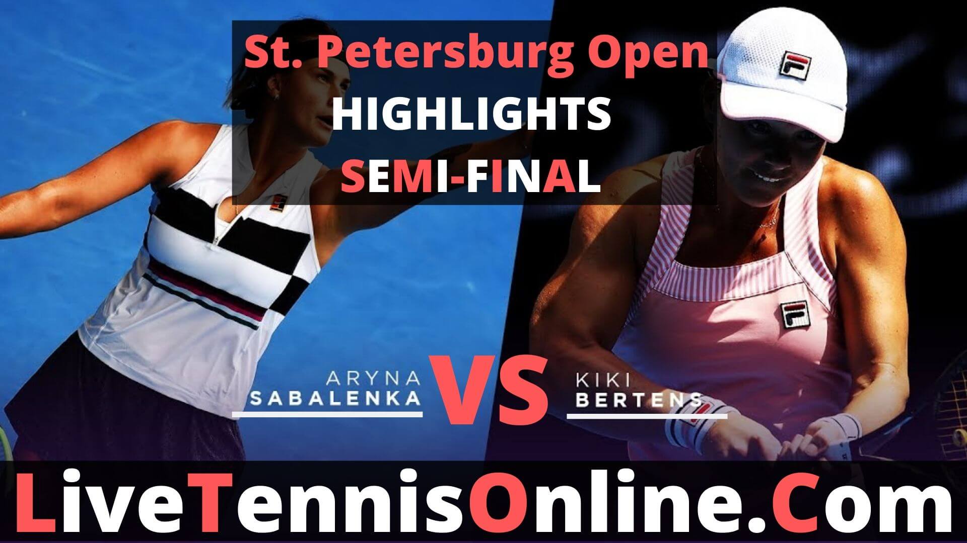 Aryna Sabalenka Vs Kiki Bertens Highlights 2019 St. Petersburg Open SF