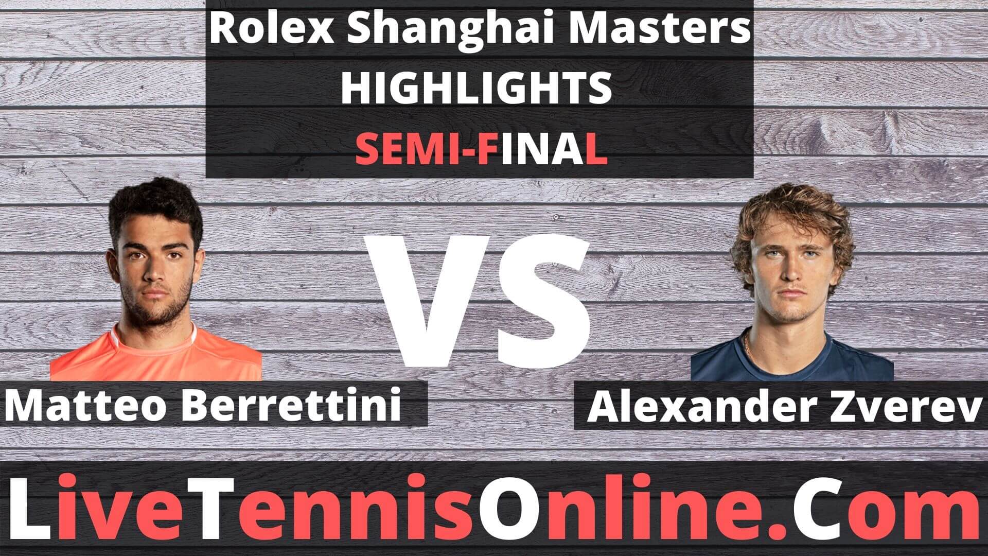 Matteo Berrettini Vs Alexander Zverev Highlights 2019 Rolex Shanghai Masters SF