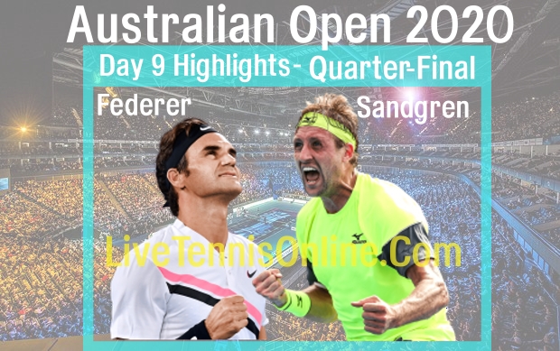 Sandgren VS Federer Australian Open Quarterfinal Highlights 2020