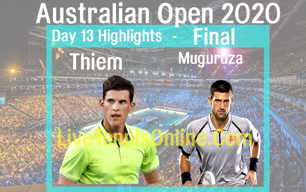 Thiem VS Djokovic Australian Open Final Highlights 2020