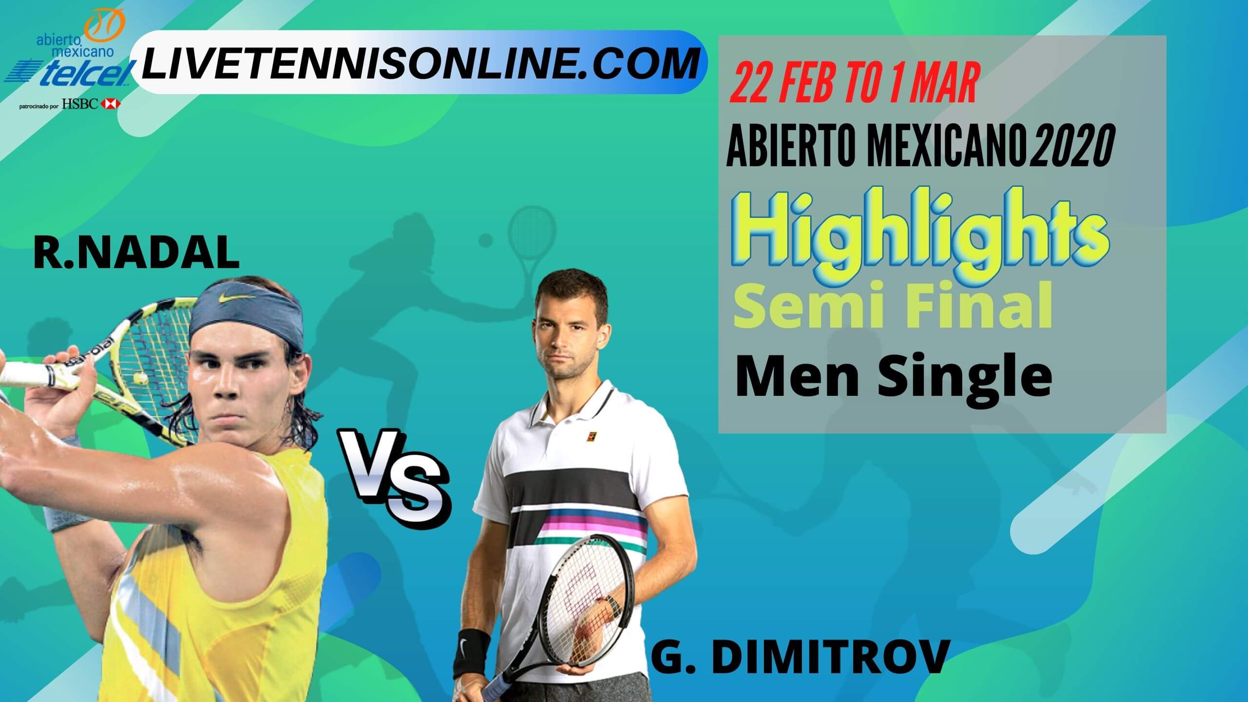 G Dimitrov Vs R Nadal Semi Final Highlights 2020