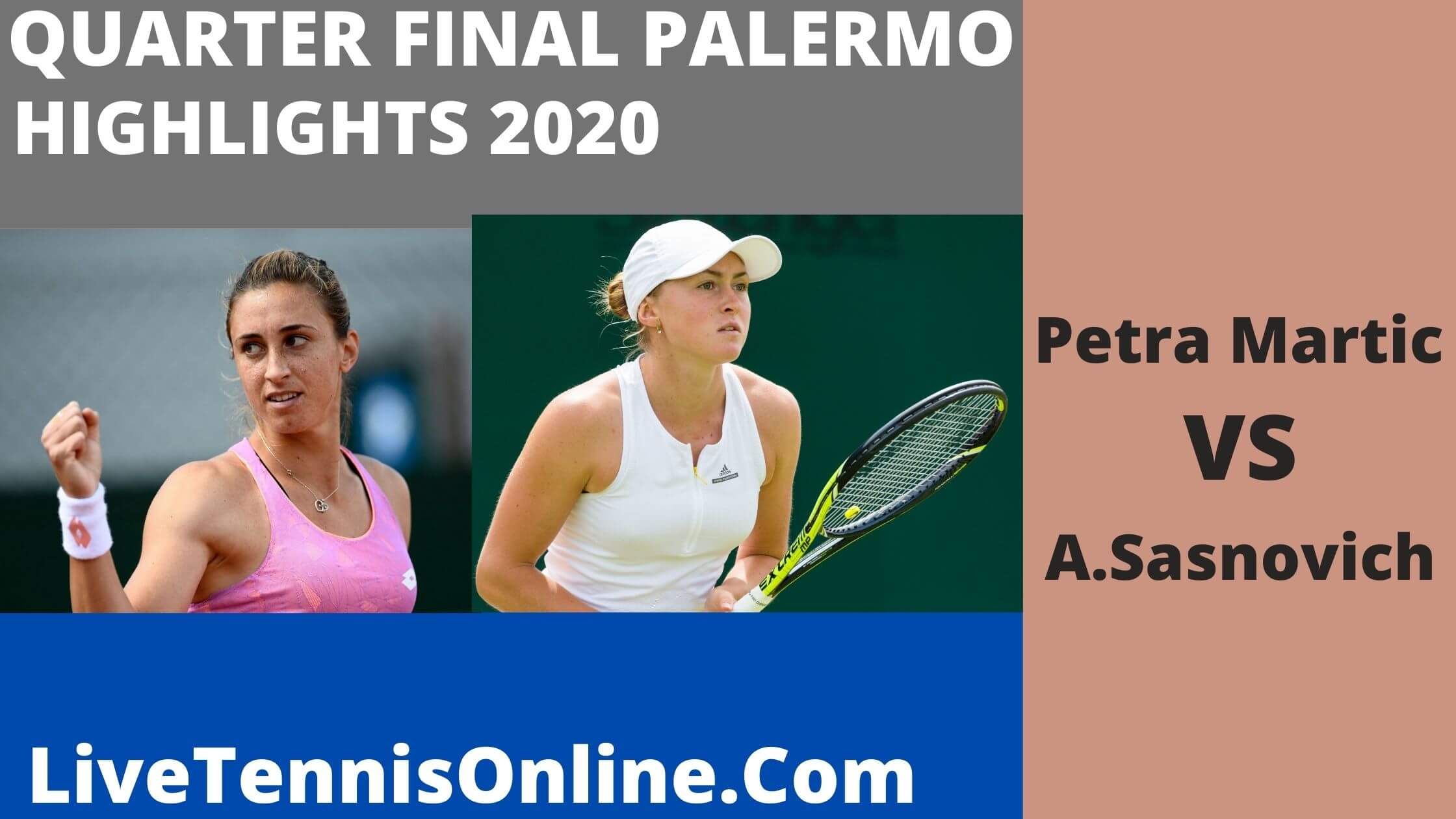 Petra Martic Vs Aliaksandra Sasnovich Quarterfinal Highlights 2020