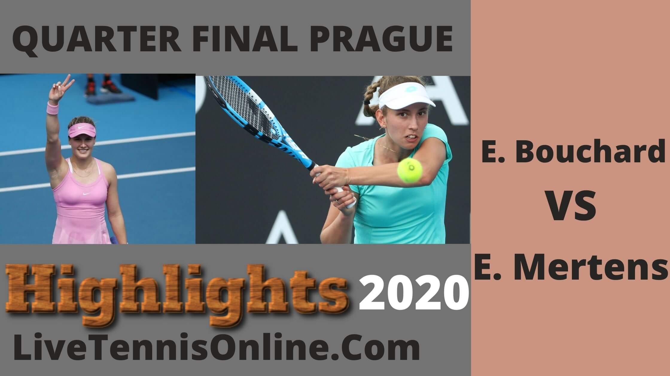 Bouchard Vs Mertens QF Highlights 2020 Prague Open