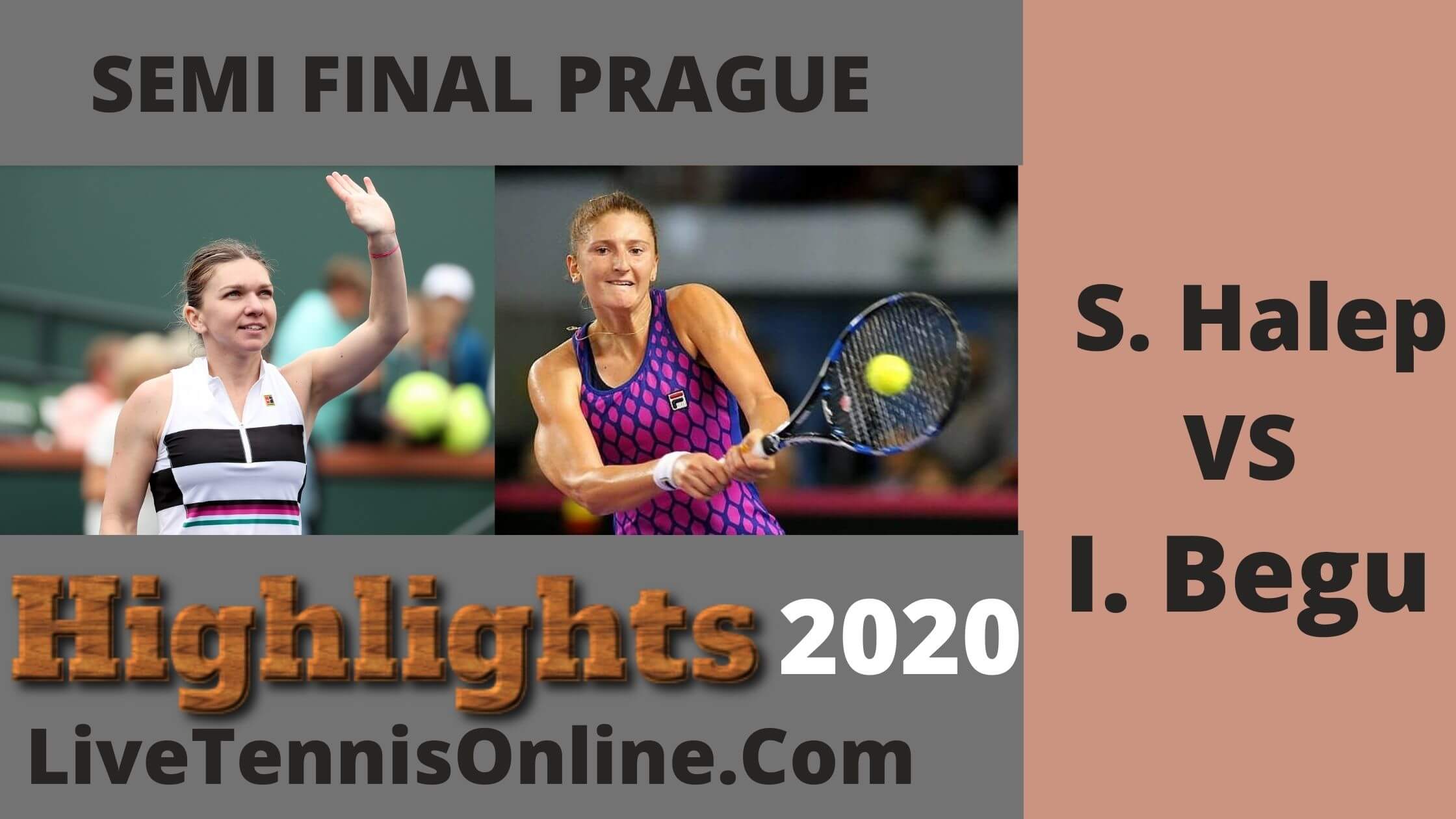 Halep Vs Begu Semi Final Highlights 2020 Prague Open