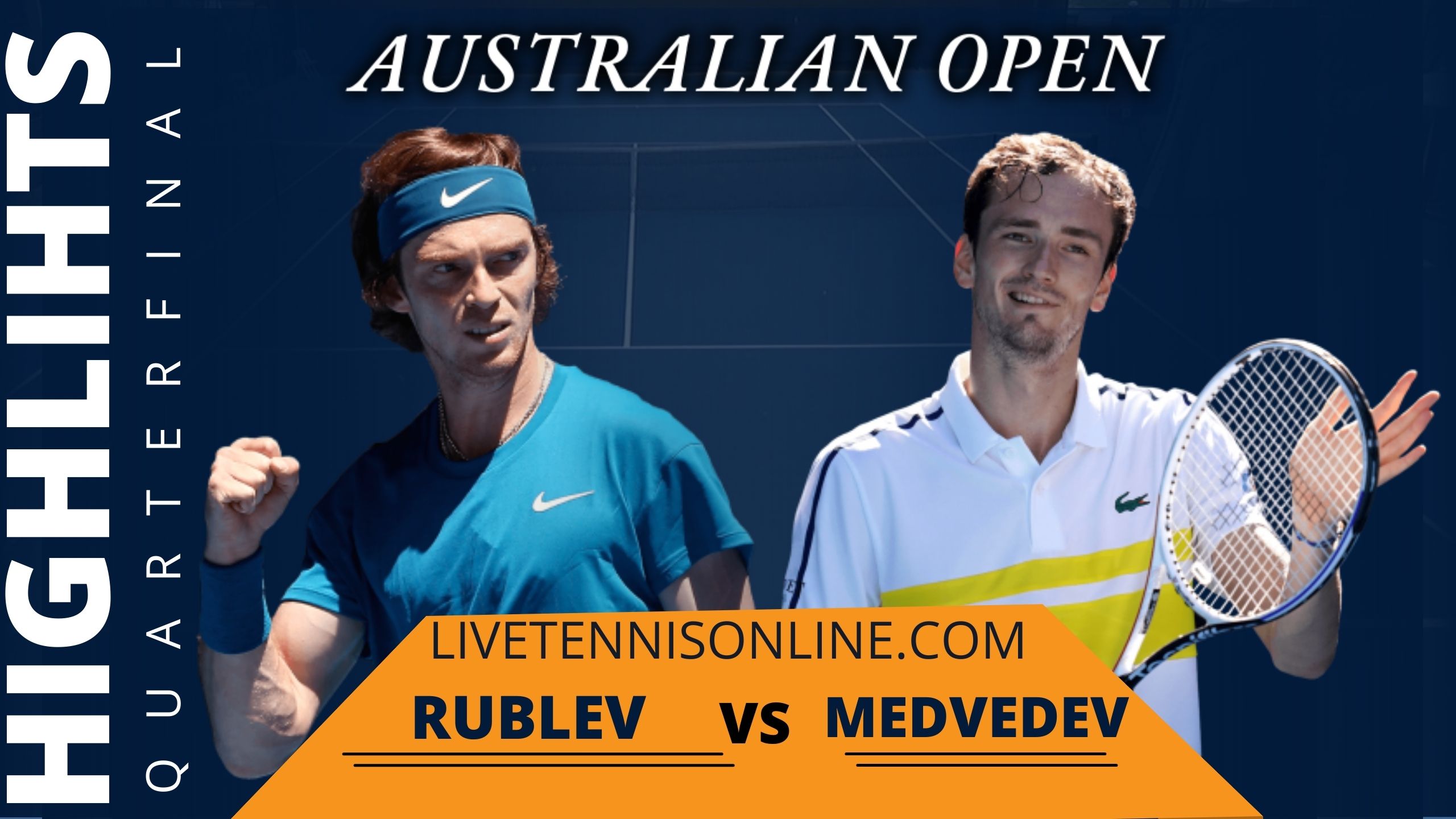 A Rublev Vs D Medvedev Quarter Final Highlights 2021