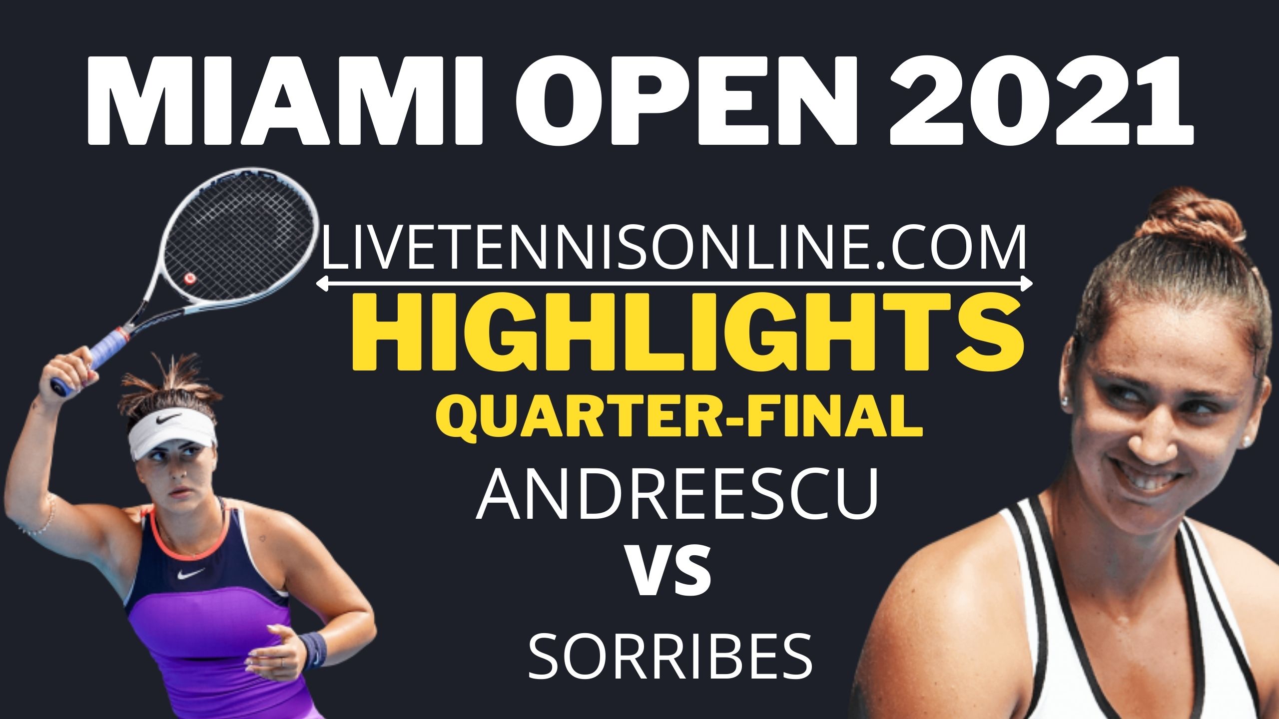Andreescu Vs Sorribes Quarter Final Highlights 2021
