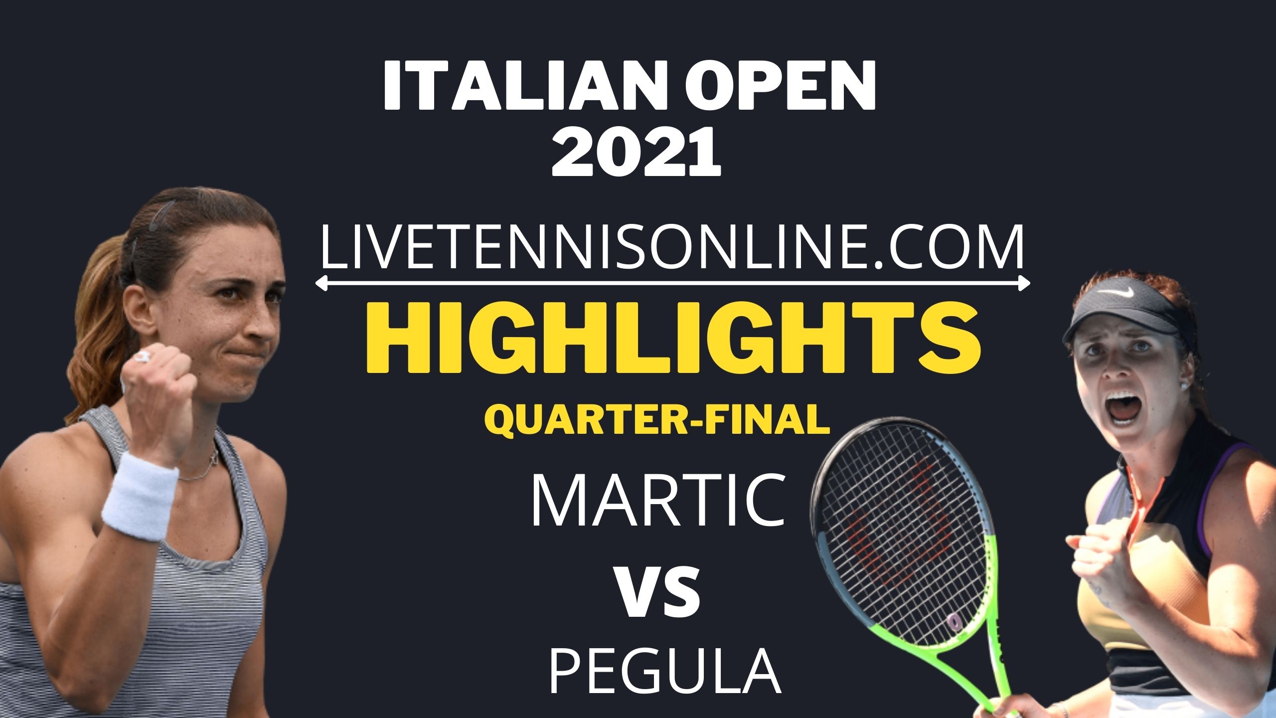 Martic Vs Pegula Highlights 2021 QF