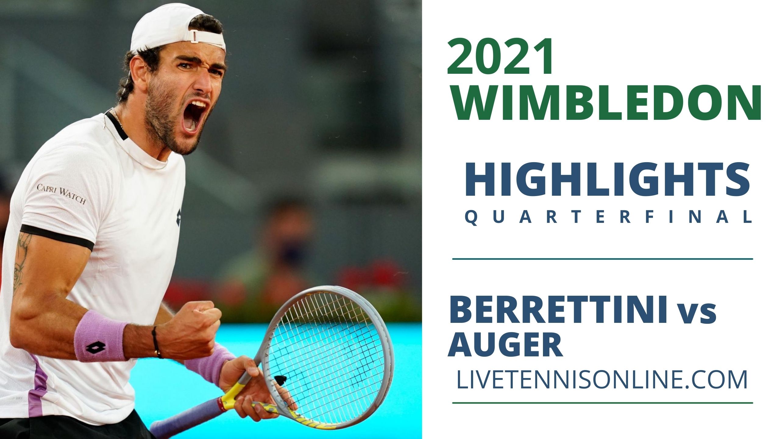 Berrettini Vs Auger QF Highlights 2021