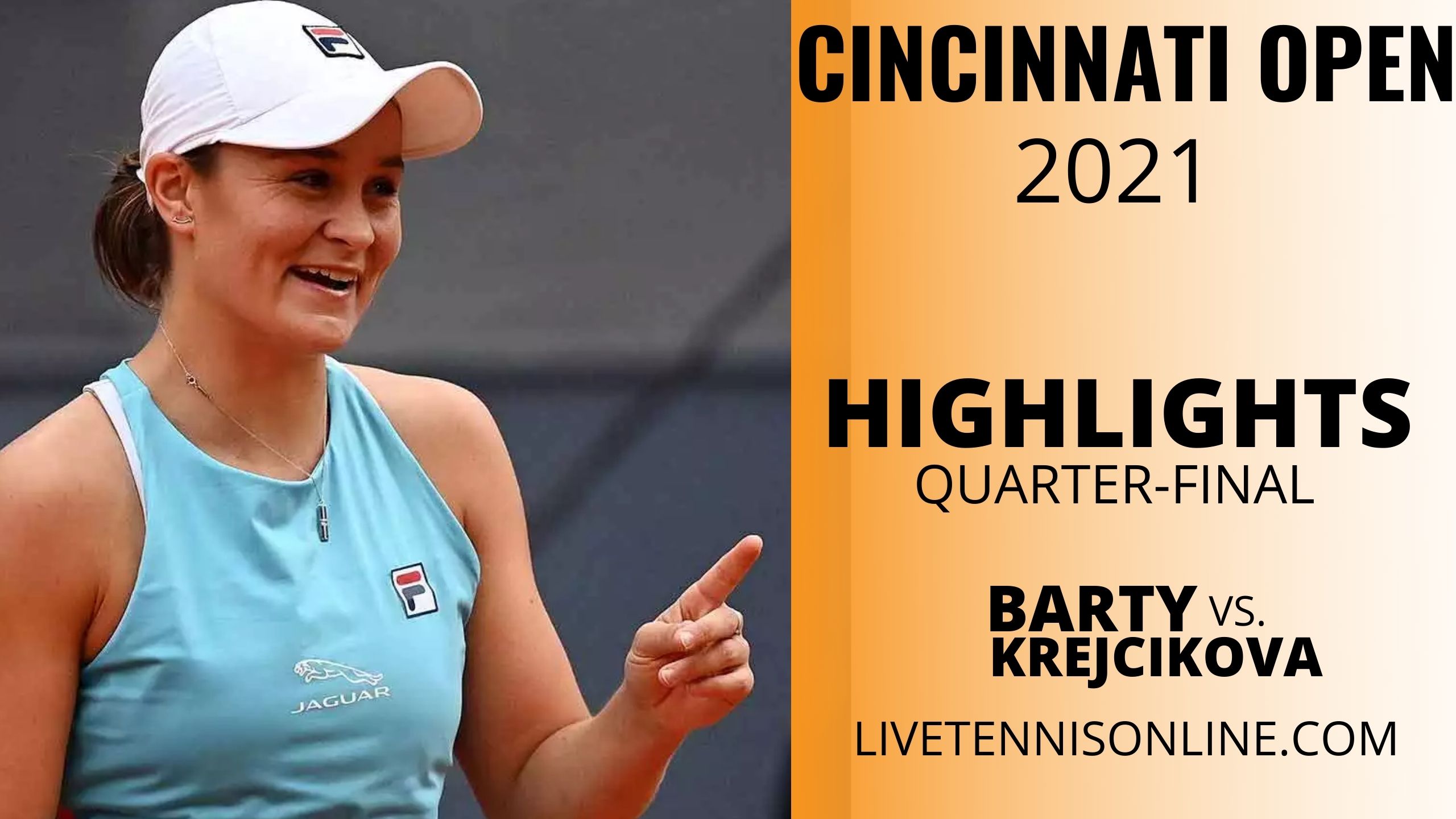 Barty Vs Krejcikova QF Highlights 2021