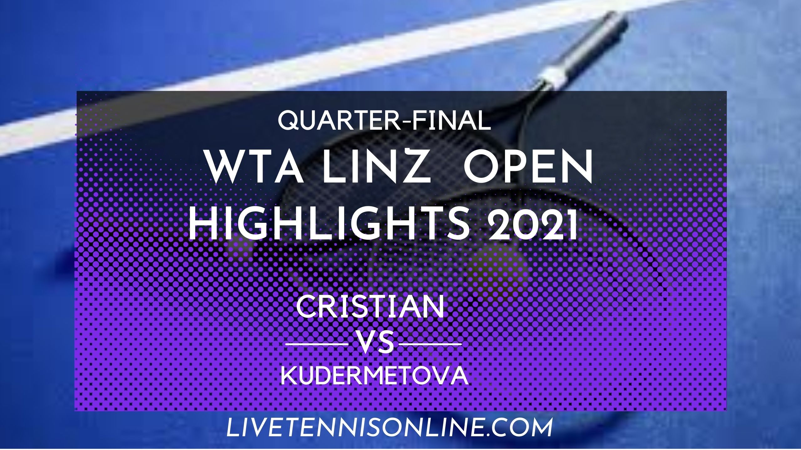 Cristian Vs Kudermetova QF Highlights 2021 Linz Open