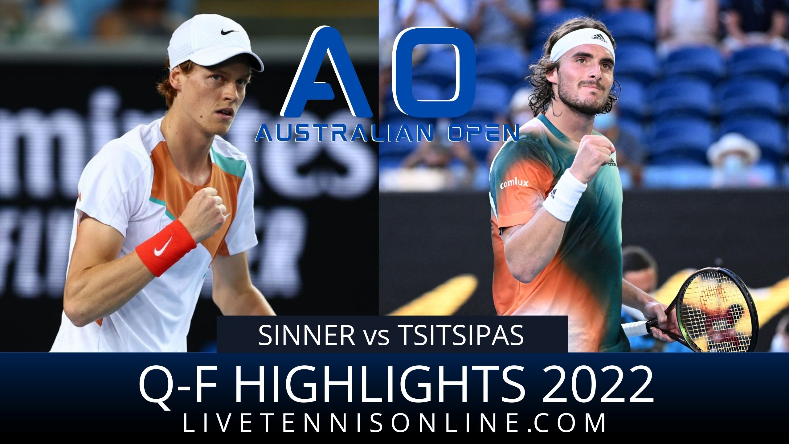 Sinner Vs Tsitsipas QF Highlights 2022 Australian Open