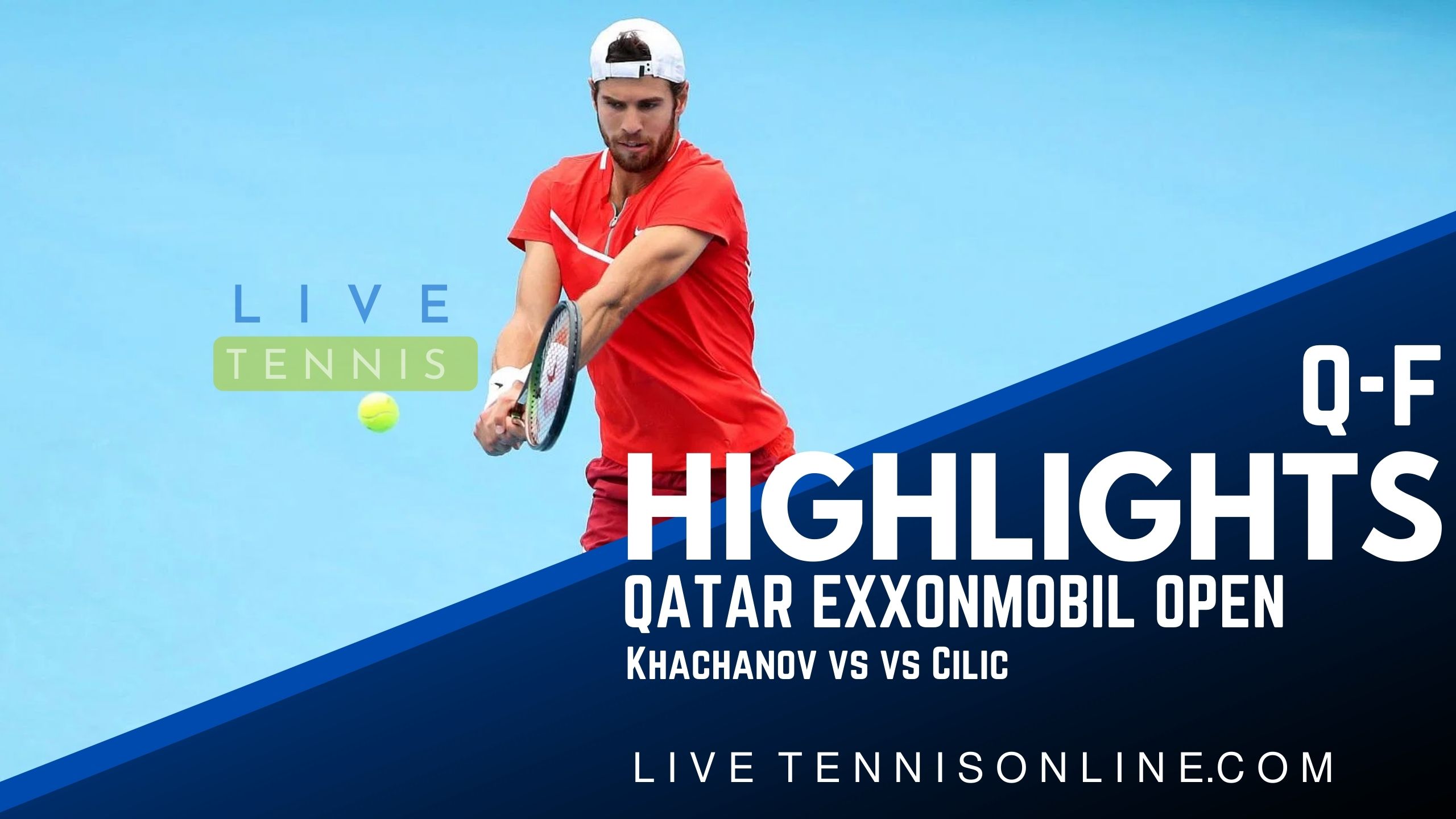 Khachanov Vs Vs Cilic QF Highlights 2022 Qatar Open