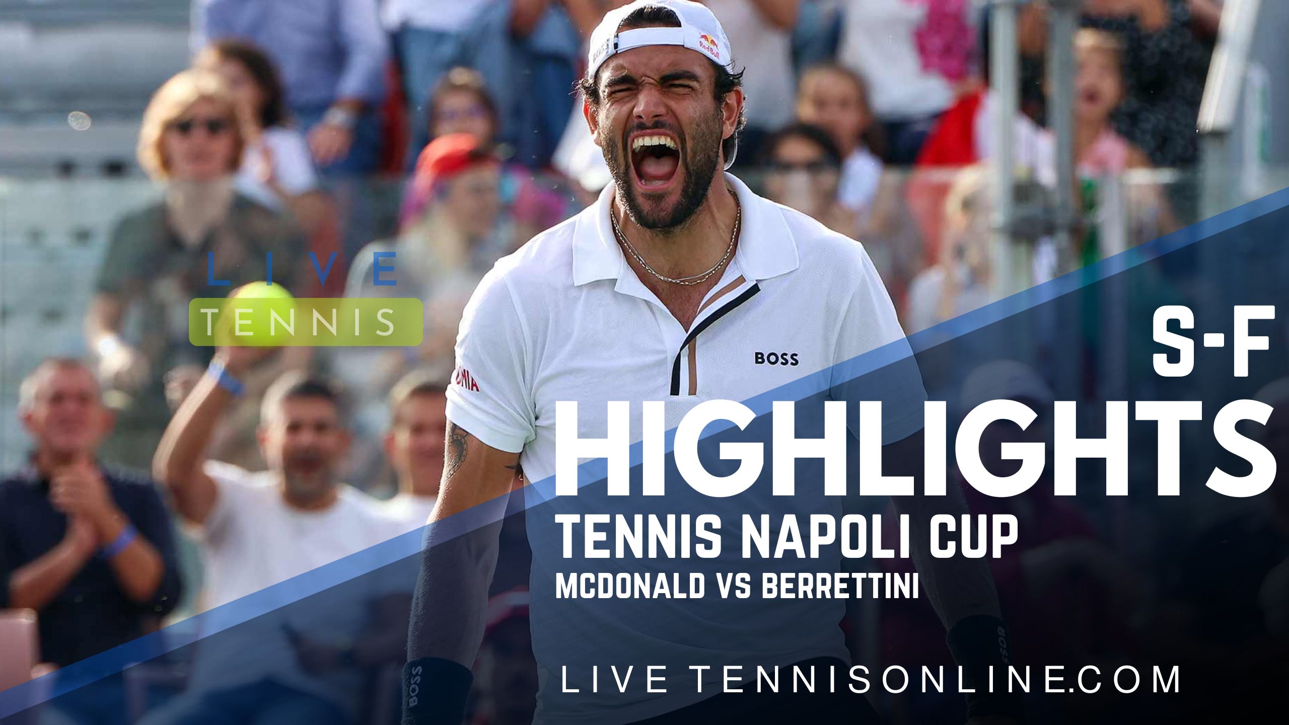 McDonald Vs Berrettini SF Highlights 2022 Tennis Napoli Cup