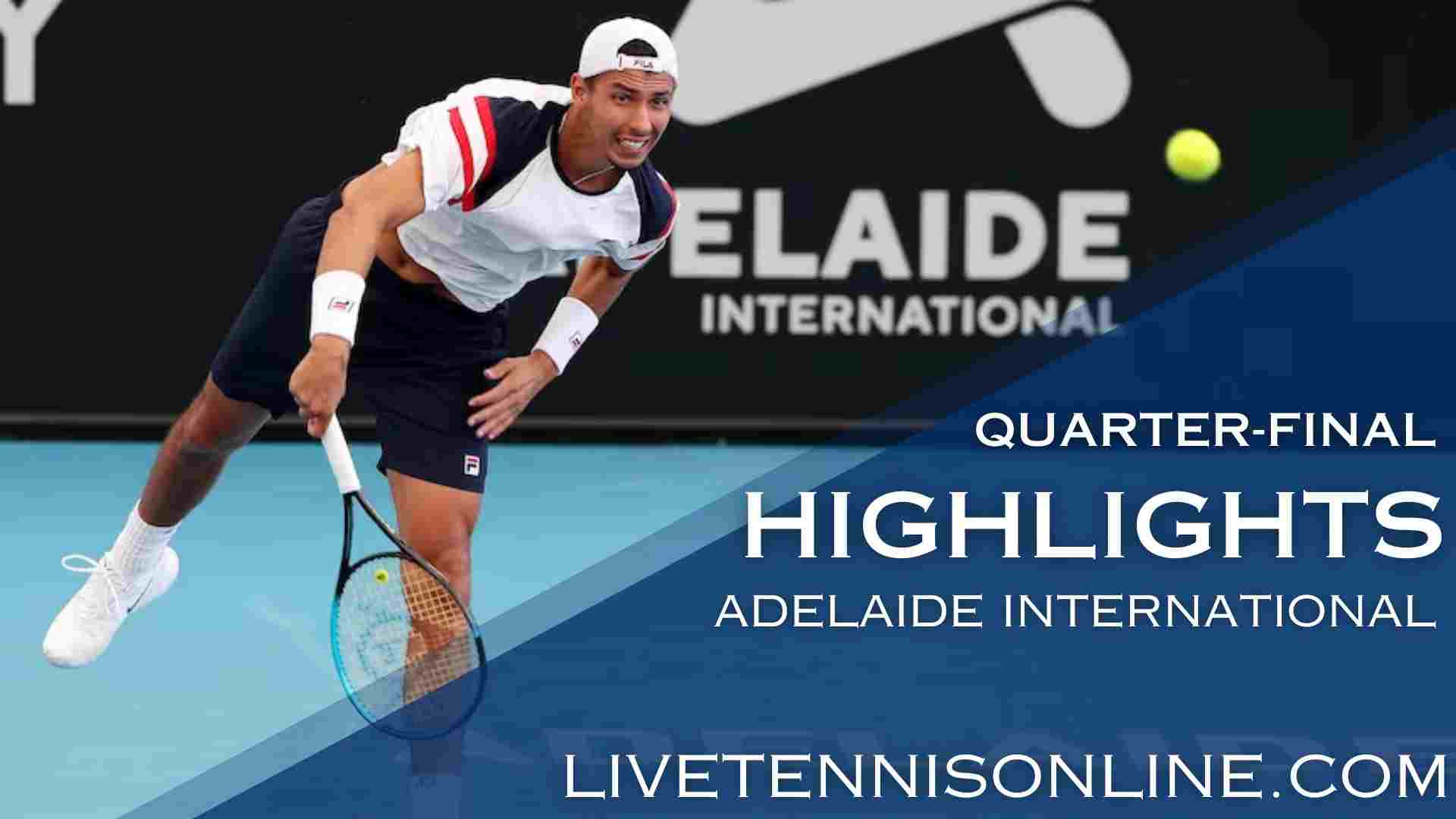 Adelaide International 2024 Tennis Quarterfinals